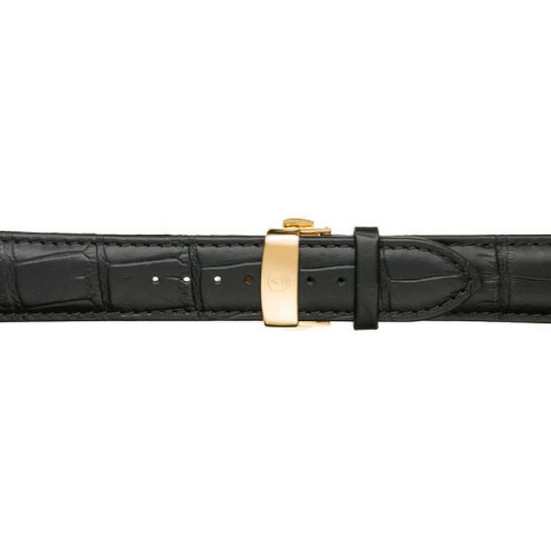 Black & Gold Leather Band