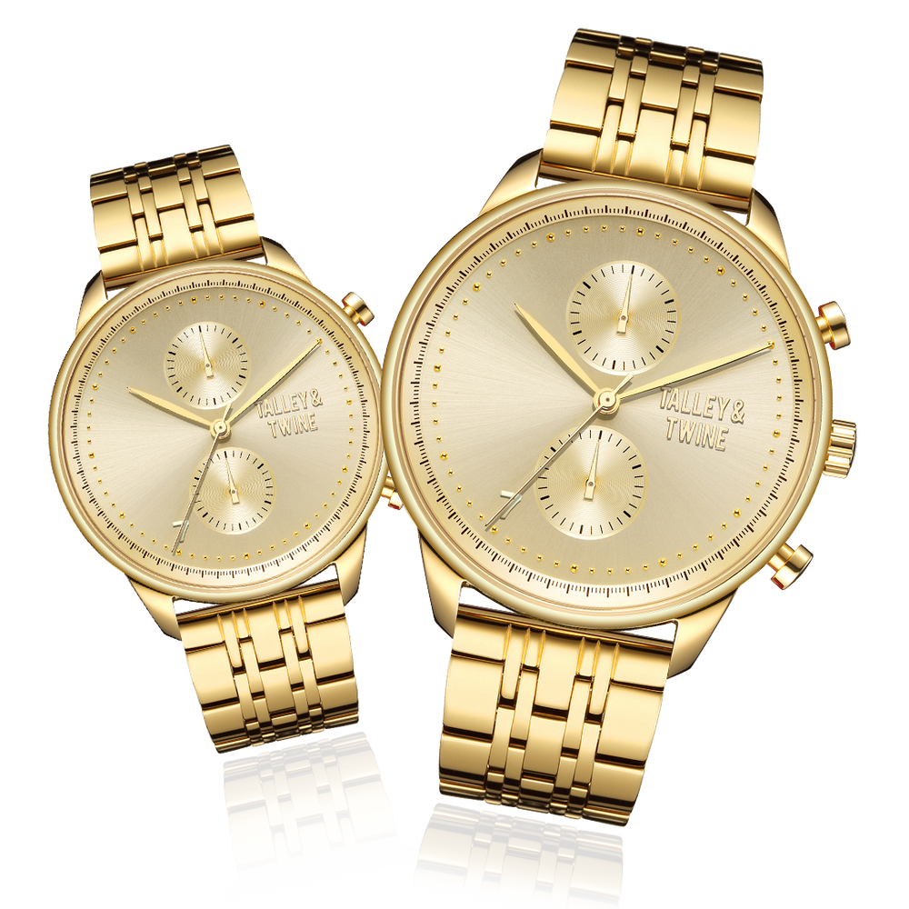 His & Her Gift Set: Gold Metal