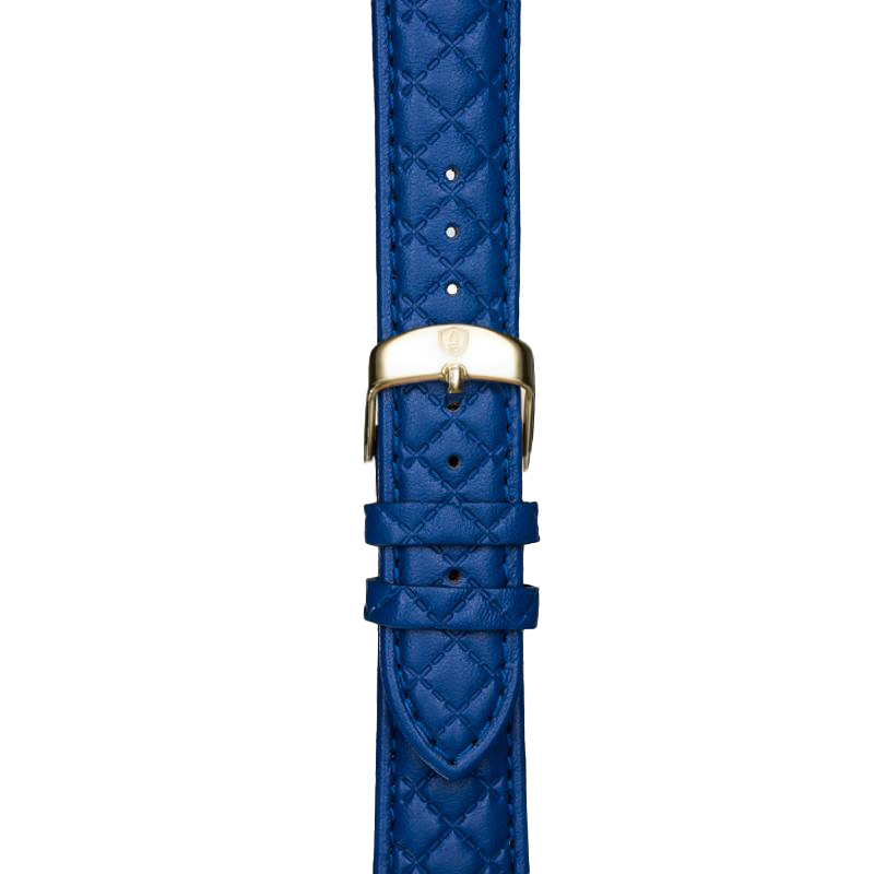 Blue/Gold Leather Band – Talley & Twine Watch Company display picture 1