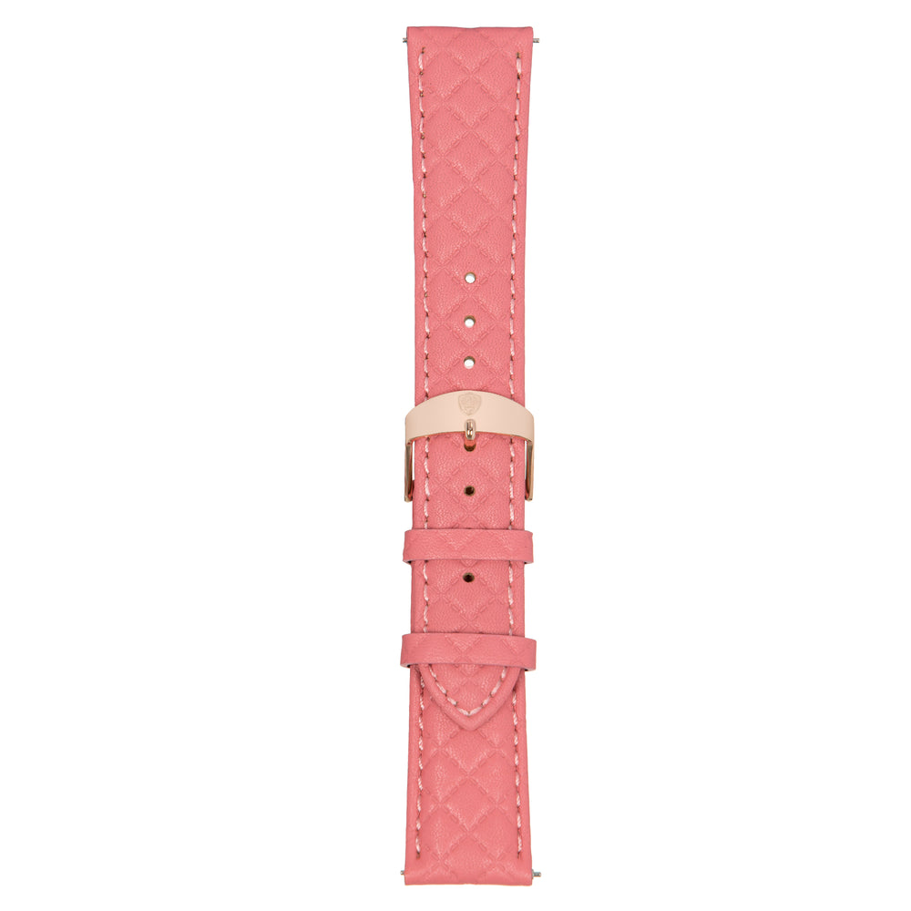 Hot Pink Leather Band w/ Rose Gold Accent