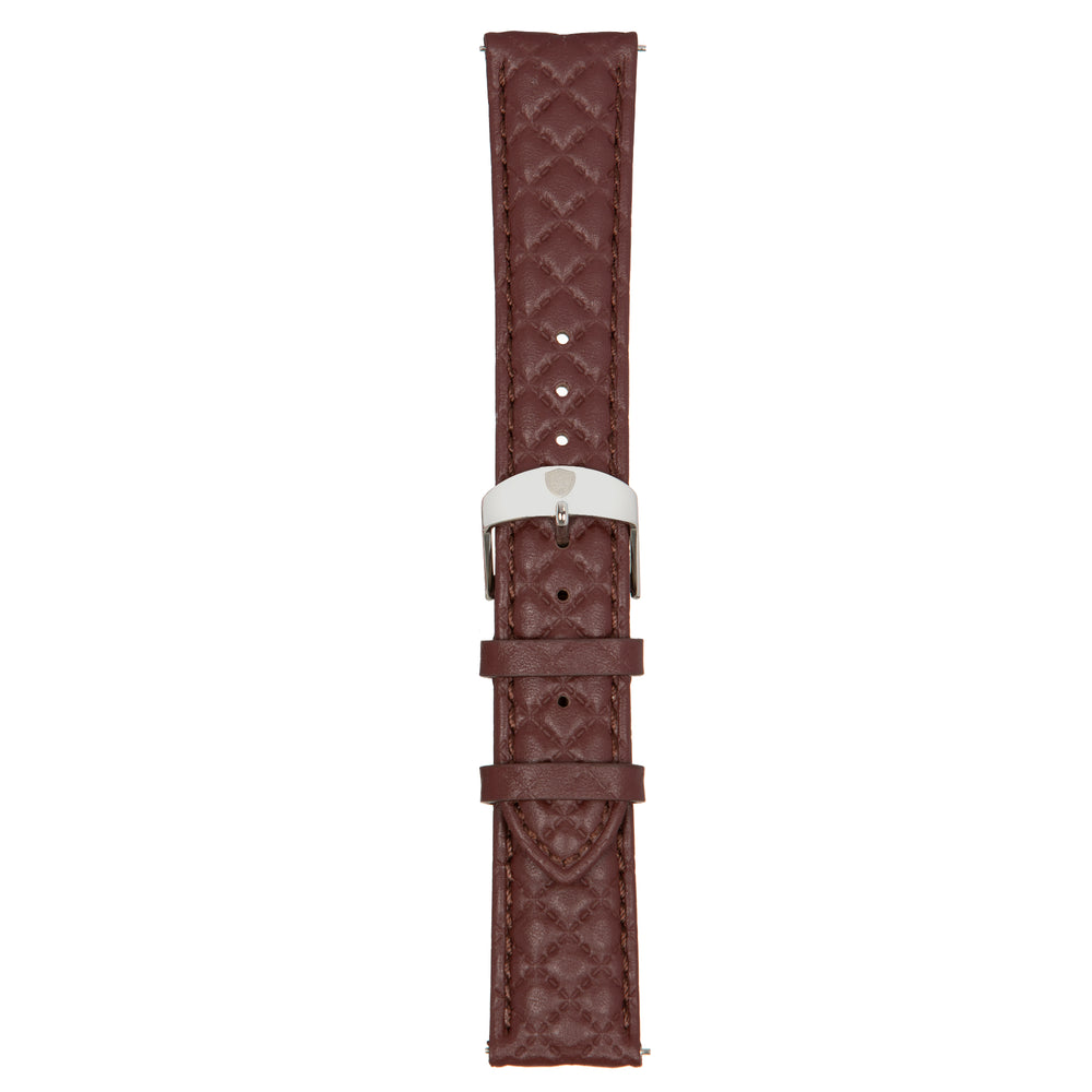 Burgundy/Silver Leather Band