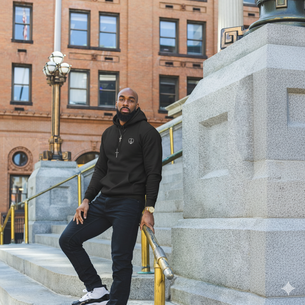 Embroidered Unisex Fleece Emblem Hoodie