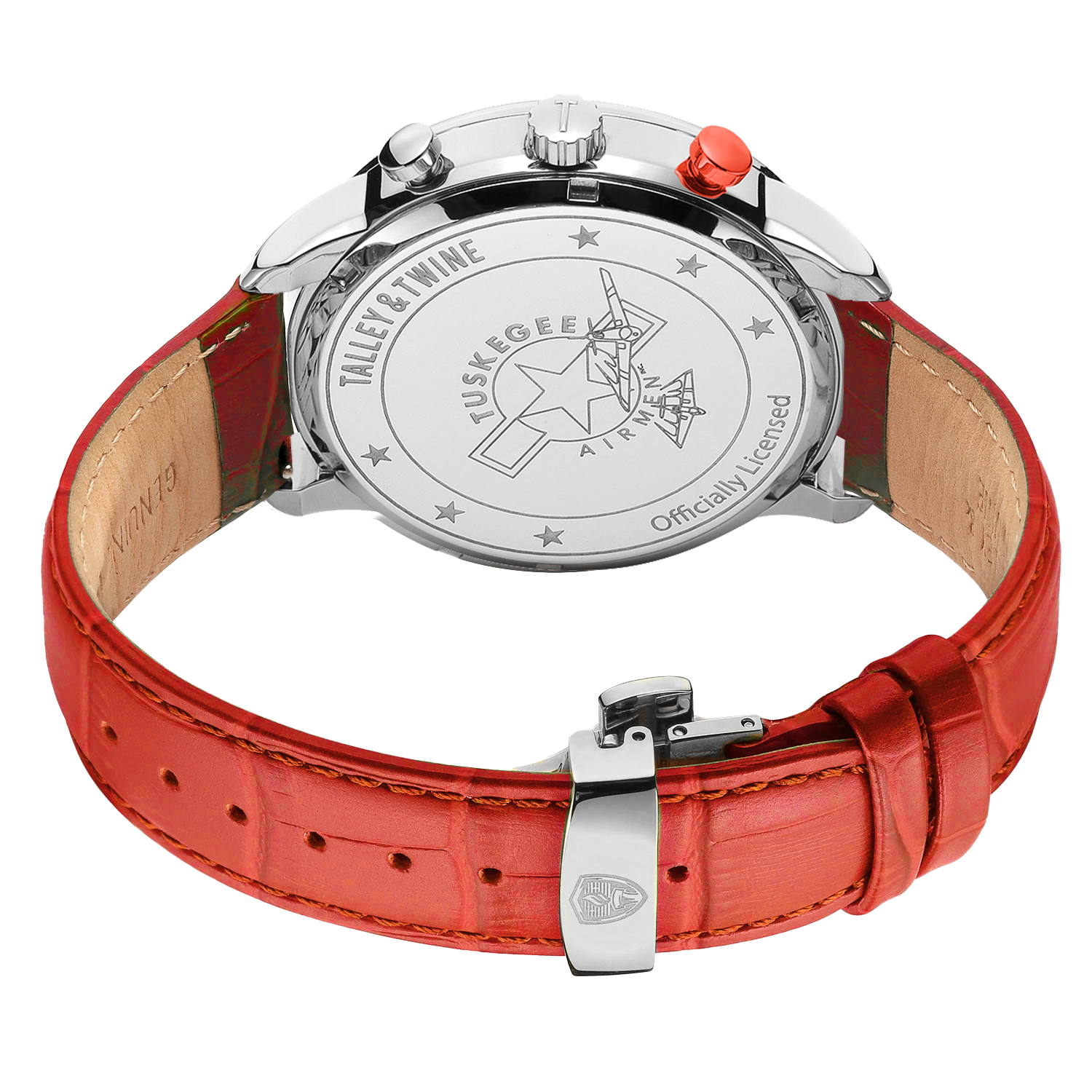 46mm Tuskegee Airmen "Red Tails" w/ Red Leather Band