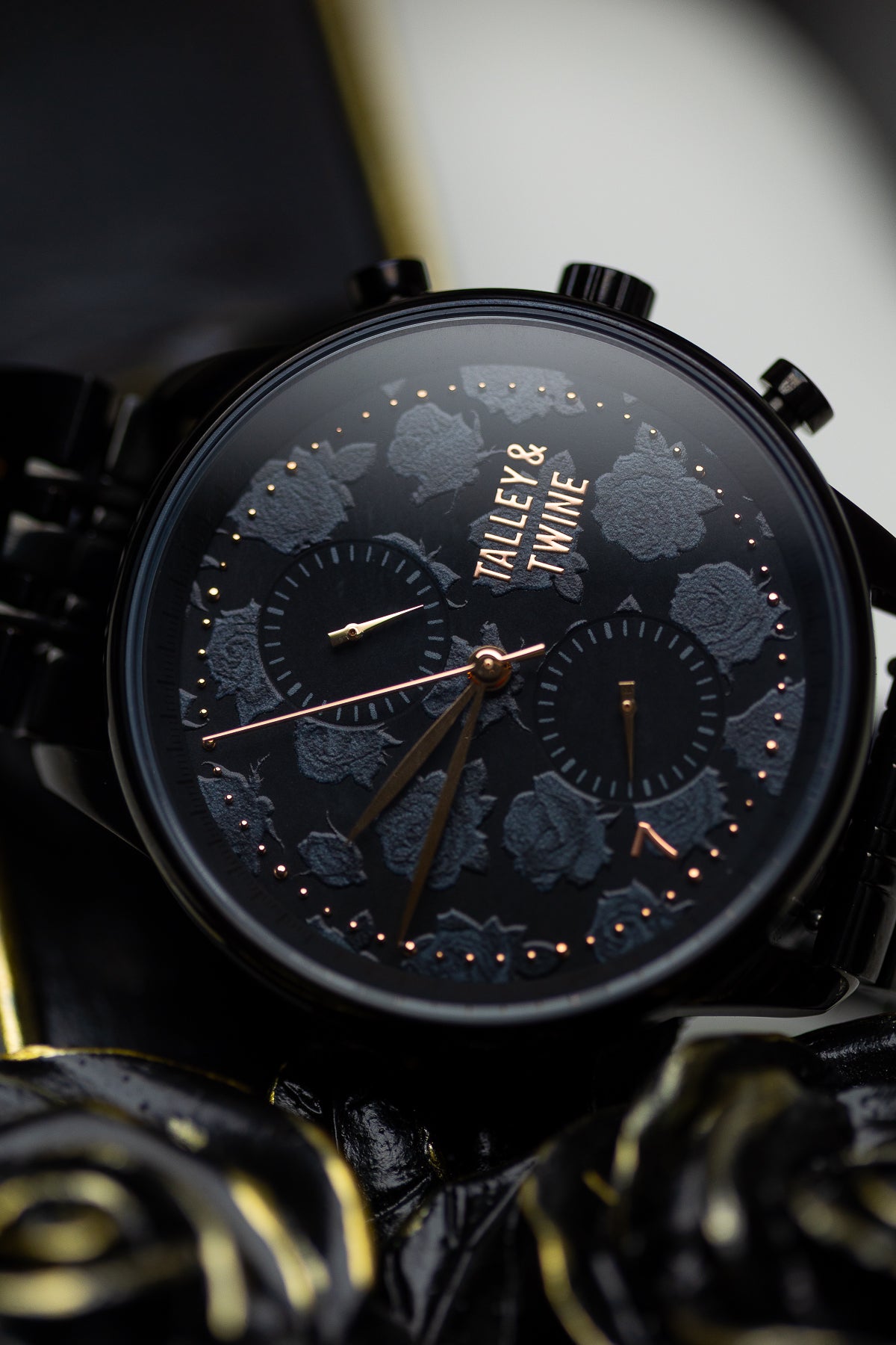Worley Chronograph Black Rose – Talley & Twine Watch Company