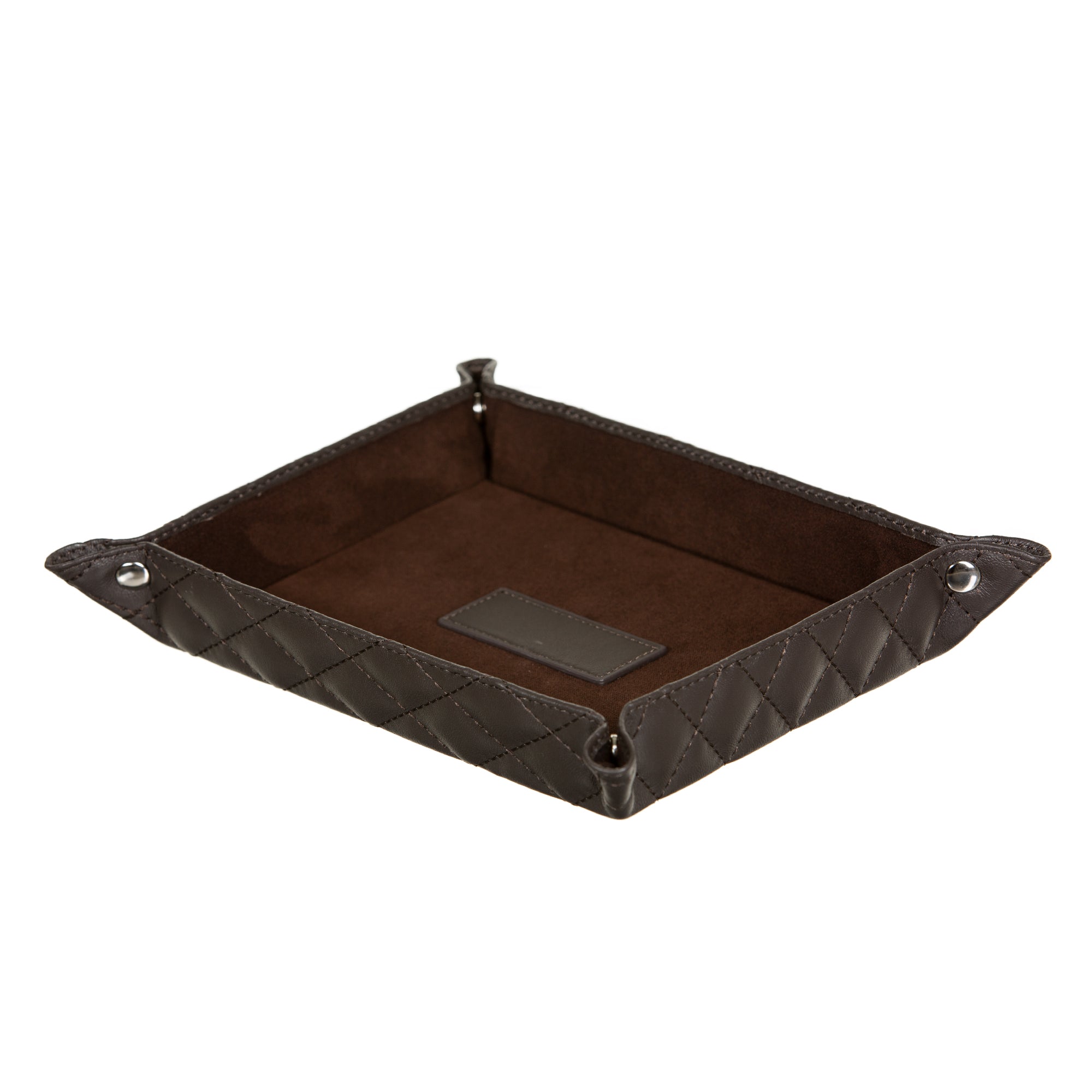 Brown Leather Valet Tray