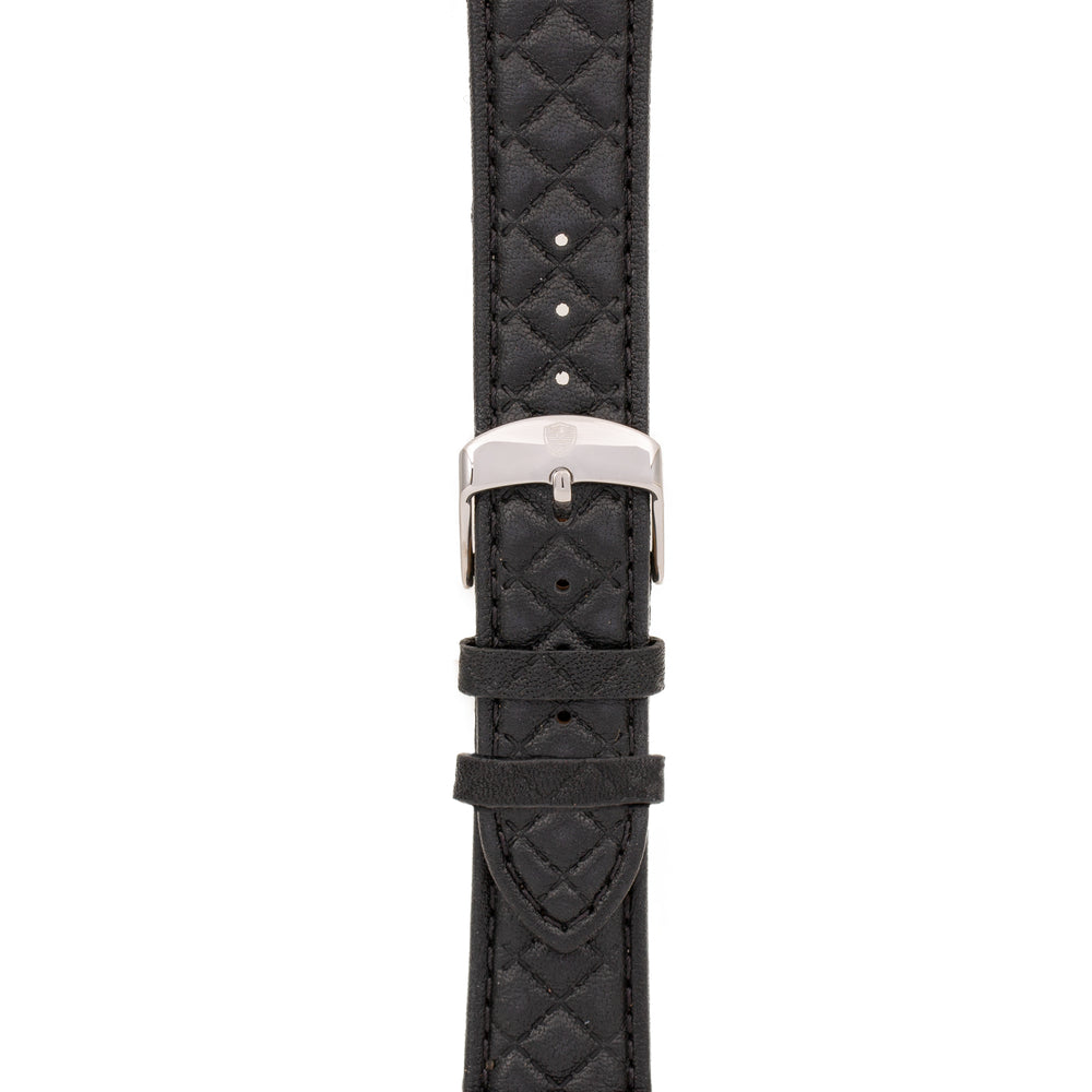 Black/Silver Leather Band