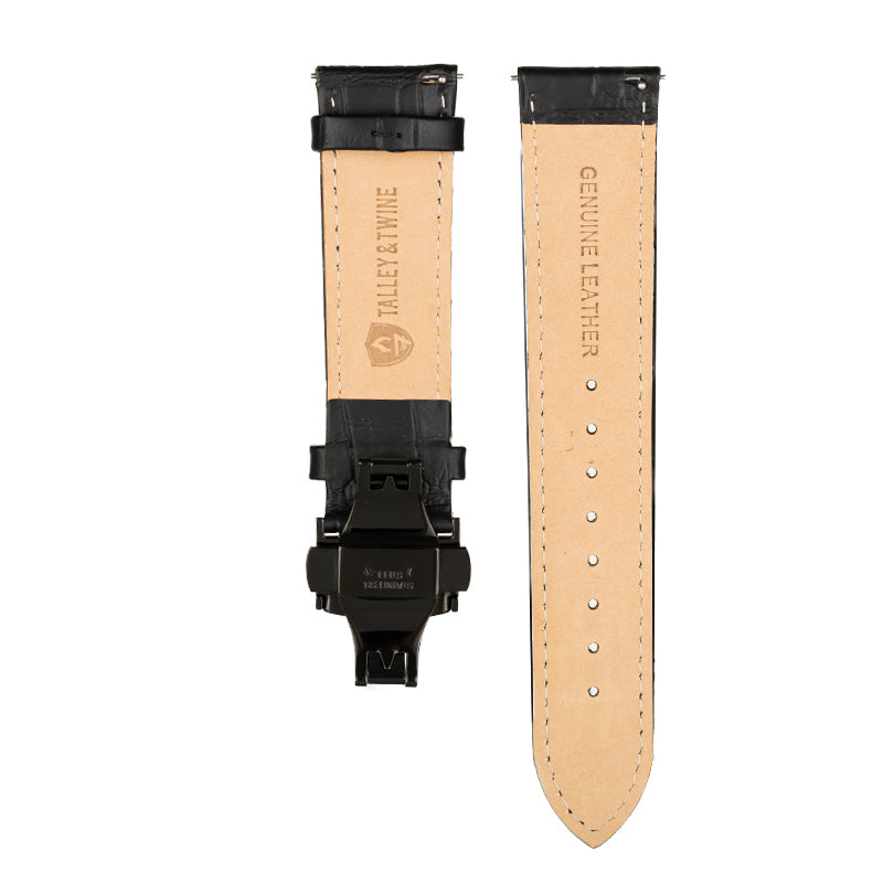 *PRE-ORDER ONLY! SHIPS BY OCTOBER 15th*  Black Calfskin Leather Band