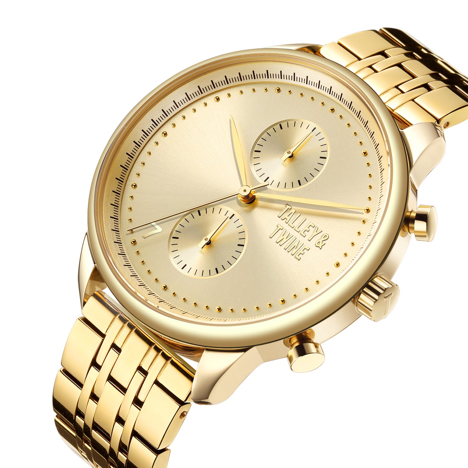 Worley Chronograph M - Gold – Talley & Twine Watch Company