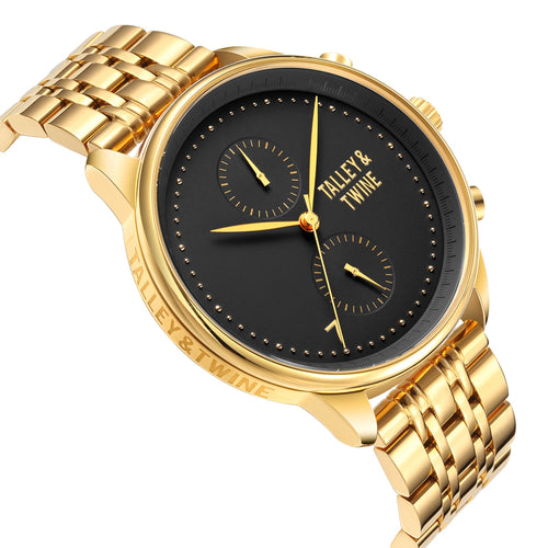 Worley Chronograph M Gold & Black Talley & Twine Watch Company